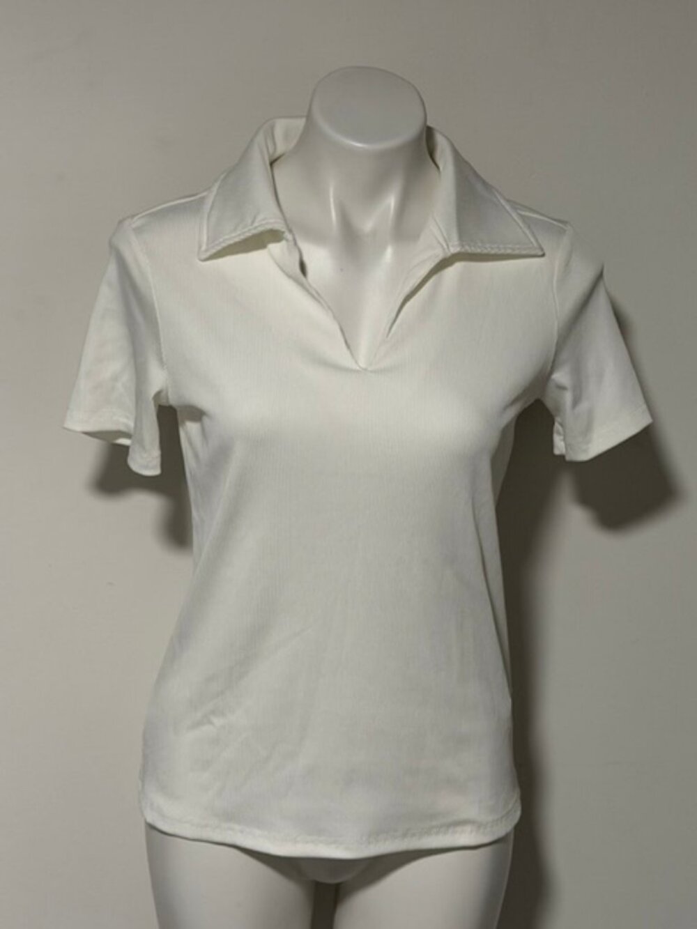 SHEIN IVORY RIBBED TOP SIZE XS